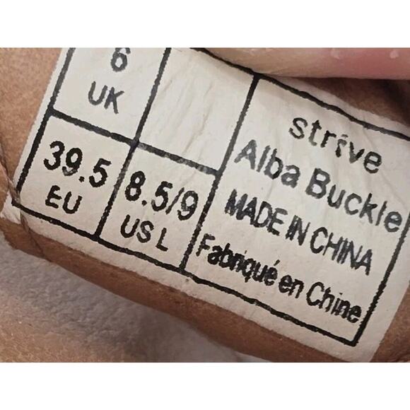 Strive Sandals Women 8.5 9 Flip Flop Thong Red Terracotta Alba Buckle Shoes Toe - Picture 10 of 11